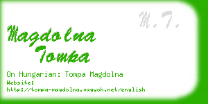 magdolna tompa business card